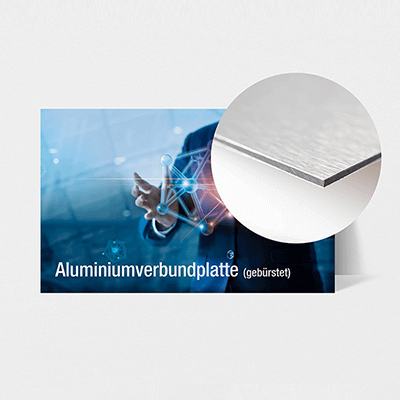 Alu-Verbund Schilder individuell im Wunschformat online bedrucken und gestalten