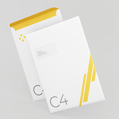 Briefkuvert C4 mit und ohne Adressfenster online bedrucken