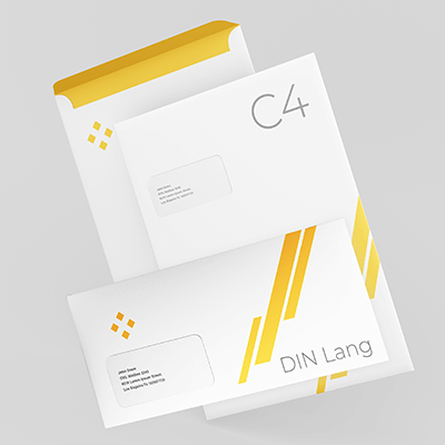 Briefumschlag mit Adressfenster online mit Logo bedrucken