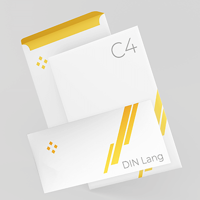 Briefumschlag ohne Adressfenster mit Logo online günstig bedrucken