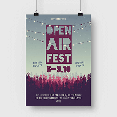 Festivalplakate online bedrucken