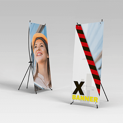 X-Banner online gestalten und günstig und individuell bedrucken