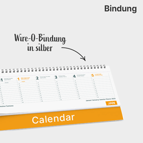 Tischkalender mit Wire-O Bindung